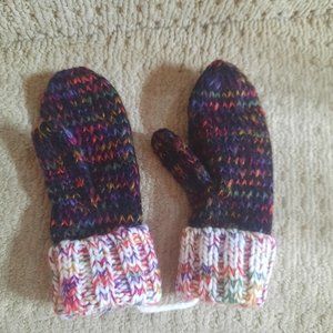 NWOT  BP knit mittens with string - One size